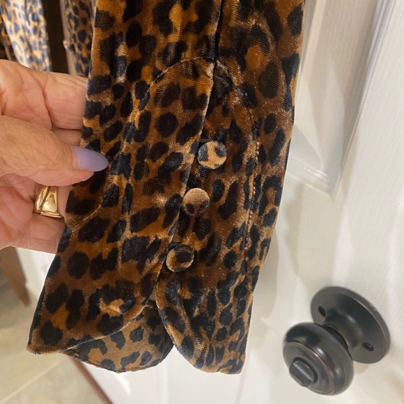 Soft Surroundings Silk Velvet Cheetah Print Jacket Tunic XS NWT - Picture 4 of 15